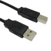 Cables Direct 0.5m USB 2.0 Type A to Type B Cable in Black