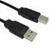 Cables Direct 0.5m USB 2.0 Type A to Type B Cable in Black