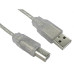 Cables Direct 1.8m USB 2.0 Type A to Type B Cable in Clear