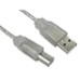Cables Direct 1.8m USB 2.0 Type A to Type B Cable in Clear