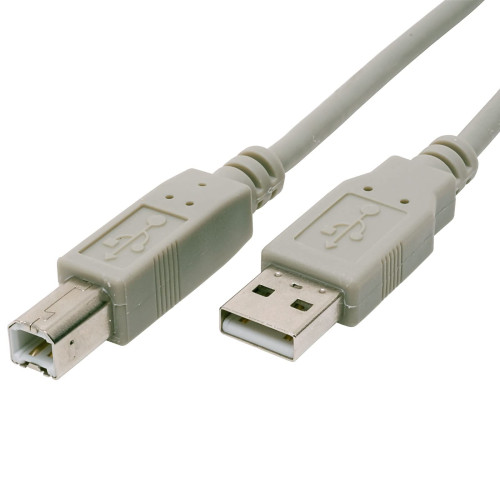 2m USB 2.0 Type A [M] to Type B [M] Data Cable - Beige