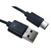 Cables Direct 1m USB 2.0 Type C (M) to Type A (M) Cable - Black