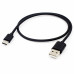 Cables Direct 1m USB 2.0 Type C (M) to Type A (M) Cable - Black