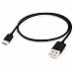 Cables Direct 1m USB 2.0 Type C (M) to Type A (M) Cable - Black