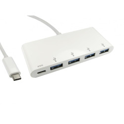 CablesDirect USB3C-HUB4BPWPD interface hub USB 3.2 Gen 1 [3.1 Gen 1] Type-C