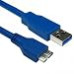 Yourit USB 3.0 A M auf USB 3.0 Micro B M 0,75 m blaues OEM-Datenkabel