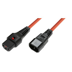 Microconnect PC938 power cable Orange 1 m C13 coupler C14 coupler