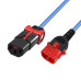 ACT Powercord C13 IEC Lock+ - C14 IEC Lock Dual Locking blue 0.5 m, PC3618