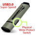 iStorage Kanguru SS3™ SuperSpeed USB3.0 32GB |Secure Flash Drive| Physical Write Protect Switch | Windows “Ready Boost” compatible | Simple Driverless Setup | Plug and Play