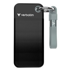 Verbatim Pocket SSD USB 3.2 Gen 2 1TB Black/Grey
