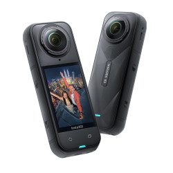 Insta360 X5 – Caméra d'action étanche 8K 360°, Faible luminosité, Effet Perche à Selfie Invisible, lentille Robuste et remplaçable, Batterie de 3 Heures, Protection Contre Le Vent intégré