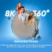 Insta360 X5 – Caméra d'action étanche 8K 360°, Faible luminosité, Effet Perche à Selfie Invisible, lentille Robuste et remplaçable, Batterie de 3 Heures, Protection Contre Le Vent intégré