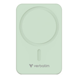Verbatim Charge 'n' Go Essentials Magnetic Wireless Power Bank 20000 mAh Green