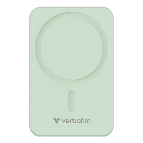 Verbatim Charge 'n' Go Essentials Magnetic Wireless Power Bank 20000 mAh Green