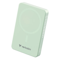 Verbatim Charge 'n' Go Essentials Magnetic Wireless Power Bank 10000 mAh Green