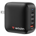 Verbatim Mini GaN Charger 100W 4 Port US plug with EU and UK adaptors