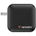Verbatim Mini GaN Charger 100W 4 Port US plug with EU and UK adaptors