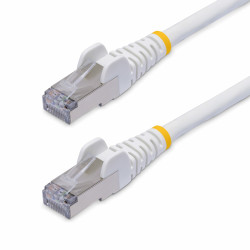 StarTech.com 12m White CAT8 Ethernet Cable, Snagless RJ45, 25G/40G, 2000MHz, 100W PoE++, S/FTP, 26AWG Pure Bare Copper Wire, LSZH, Shielded Network Patch Cord w/Strain Reliefs, Individually Tested