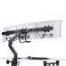 StarTech.com Crossbar Triple Monitor Desk Mount For Up To Three 27in Screens, VESA 75x75/100x100, Tool-Less Arm Adjustments, C-Clamp/Grommet, Spring-Assisted Arm