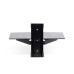 StarTech.com Floating Wall-Mounted AV Shelf, Adjustable Height Shelf For Under TV, Organize A/V Equipment On Black Tempered Glass Shelf