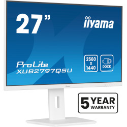 iiyama ProLite XUB2797QSU-W2 computer monitor 68.6 cm (27") 2560 x 1440 pixels Quad HD LED White