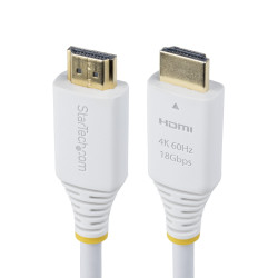 StarTech.com 6ft (1.8m) Premium Certified High Speed HDMI Cable, 4K 60Hz/1440p 144Hz, HDR10/HDCP 2.2/ARC, 18Gbps, UHD HDMI 2.0 Cord for TV/Monitor/Display, TPE Jacket, White
