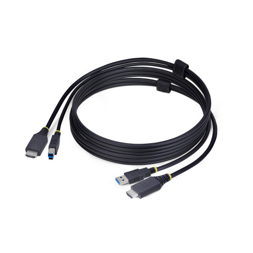 StarTech.com 6ft (1.8m) HDMI and USB 5Gbps KVM Cable, 4K 60Hz, HDMI 2.0 and USB Combo Cable for KVM Switches