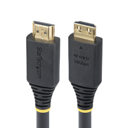 StarTech.com 20ft (6.1m) High Speed HDMI Cable with Gripping Connectors, 4K 60Hz/1440p 144Hz, HDR10/HDCP 2.2/ARC, 18Gbps, UHD HDMI 2.0 Cord for TV/Monitor/Display, TPE Jacket
