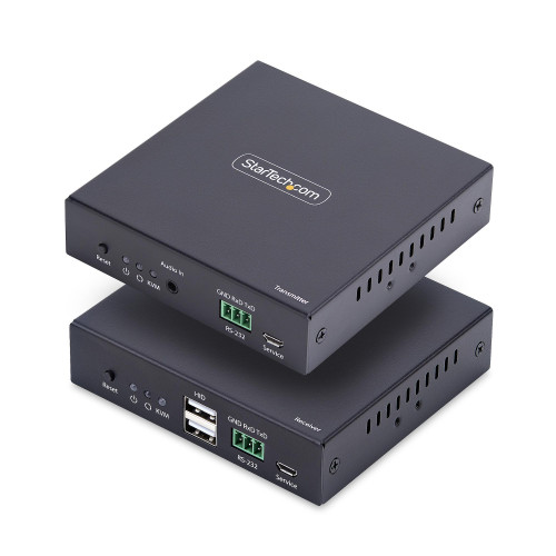 StarTech.com HDMI KVM Extender Over IP Network, 4K 60Hz, Driverless, HDMI and USB Over Ethernet/CAT6, AVoIP, Transmitter and Receiver Kit, Includes Mounting Kits