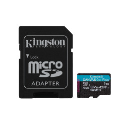 Kingston Technology 1TB microSDXC Canvas Go Plus Gen4 200MB/s A2 U3 V30 Card + Adapter