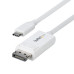 StarTech.com 6ft (2m) USB-C to DisplayPort 1.2 Cable, Bidirectional, 4K 60Hz, White Video Adapter Cord for Apple MacBook Pro / Air M1 M2 M3 M4, Mac Mini / Studio, Thunderbolt Compatible
