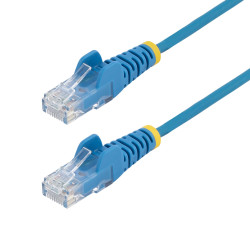 StarTech.com 10m Blue Slim CAT6 Ethernet Cable, Snagless, 100W PoE, UTP, LSZH, 28AWG Pure Bare Copper Wire, Slim RJ45 Network Patch Cord w/Strain Reliefs, Individually Tested