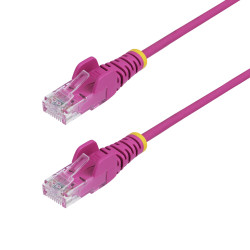 StarTech.com 10m Pink Slim CAT6 Ethernet Cable, Snagless, 100W PoE, UTP, LSZH, 28AWG Pure Bare Copper Wire, Slim RJ45 Network Patch Cord w/Strain Reliefs, Individually Tested