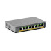 NETGEAR GS108EPP Unmanaged Gigabit Ethernet (10/100/1000) Power over Ethernet (PoE) Desktop/Wall-Mounting Grey