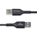 StarTech.com 6in (15cm) USB-A to USB-C Charging Cable, Charge & Sync, 3A, USB 2.0, TPE Jacket - Black USB Charging Cord
