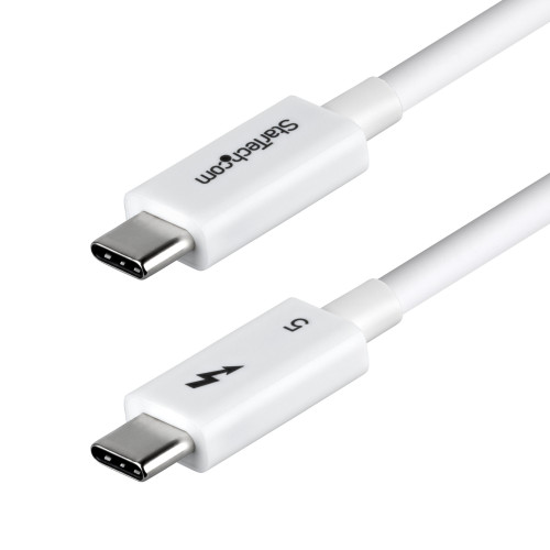 StarTech.com 1.5ft (50cm) Thunderbolt 5 Cable, 80Gbps/Up to 120Gbps, 240W PD, 8K 60Hz, Certified Thunderbolt Cable, Compatible w/Thunderbolt 4/USB4/USB-C - White