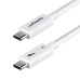 StarTech.com 1.5ft (50cm) Thunderbolt 5 Cable, 80Gbps/Up to 120Gbps, 240W PD, 8K 60Hz, Certified Thunderbolt Cable, Compatible w/Thunderbolt 4/USB4/USB-C - White