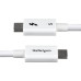 StarTech.com 1.5ft (50cm) Thunderbolt 5 Cable, 80Gbps/Up to 120Gbps, 240W PD, 8K 60Hz, Certified Thunderbolt Cable, Compatible w/Thunderbolt 4/USB4/USB-C - White