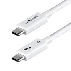 StarTech.com 2.6ft (80cm) Thunderbolt 5 Cable, 80Gbps/Up to 120Gbps, 240W PD, 8K 60Hz, Certified Thunderbolt Cable, Compatible w/Thunderbolt 4/USB4/USB-C - White