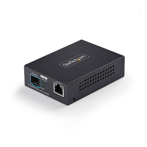 StarTech.com 10GbE SFP+ Fiber Media Converter, 10 Gigabit Ethernet RJ-45 to 10GBASE-X SFP+, Single-Mode, Multi-Mode, 16K Jumbo Frames, TAA Compliant