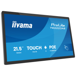 iiyama TW2223AS-B3P Signage Display Interactive flat panel 54.6 cm (21.5") Wi-Fi 450 cd/m² Full HD Black Touchscreen Built-in processor Android 24/7