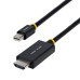 StarTech.com 1m (3ft) Mini DisplayPort to HDMI Adapter Cable, 4K 60Hz with HBR3/HDCP 2.3/DPCP, MDP to HDMI 2.0, Active Video Converter, Mini DisplayPort Desktop to HDMI Monitor