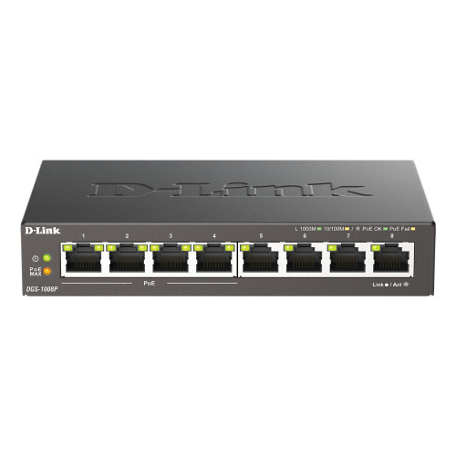 D-Link 8-Port Gigabit PoE Unmanaged Desktop Switch