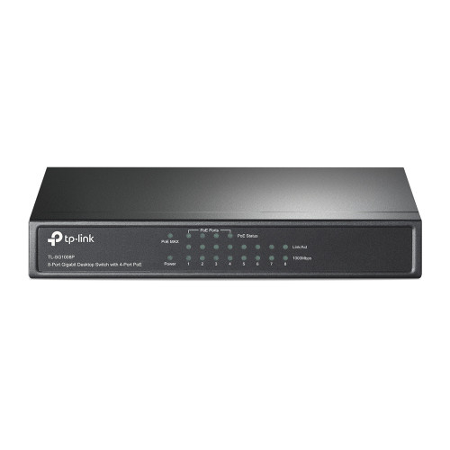 TP-Link TL-SG1008P network switch Unmanaged Gigabit Ethernet (10/100/1000) Power over Ethernet (PoE) Hazelnut