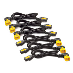 APC Power Cord Kit (6 ea), Locking, C13 TO C14 (90 Degree), 0.6m