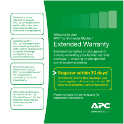 APC Warranty extension service pack, for new product purchase, 3yr, level 01A