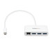 StarTech.com 3-Port USB-C Hub with Gigabit Ethernet - USB-C to 3x USB-A - USB 3.0 Hub - White~3-Port USB-C Hub with Gigabit Ethernet - USB-C to 3x USB-A - USB 3.0 Hub - 5Gbps - White