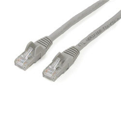 StarTech.com 2m CAT6 Ethernet Cable - Grey CAT 6 Gigabit Ethernet Wire -250MHz 100W PoE RJ45 UTP Network/Patch Cord Snagless w/Strain Relief Individually Tested