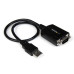 StarTech.com 1 ft USB to RS232 Serial DB9 Adapter Cable with COM Retention