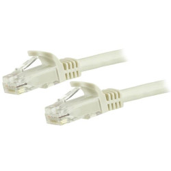 StarTech.com 5m CAT6 Ethernet Cable - White CAT 6 Gigabit Ethernet Wire -250MHz 100W PoE RJ45 UTP Network/Patch Cord Snagless w/Strain Relief Individually Tested